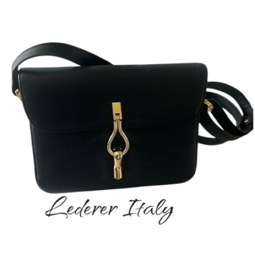 Rare Vintage Lederer Italy Horsebit Bag